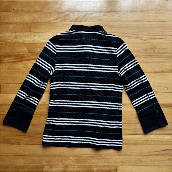 Burberry London Women's Striped Collared Long Sleeve Top - US S - Picture 8 of 14